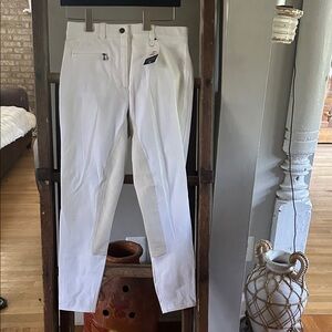 ARIAT FAIRFAX FULL SEAT WHITE EQUESTRIAN HORSE RIDING PANTS 26 NEW